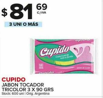 Carrefour Maxi Cupido Jabon Tocador Tricolor oferta