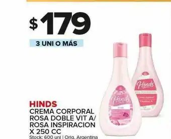 Carrefour Maxi Hinds Crema Corporal Rosa Doble Vit A Rosa Inspiracion oferta