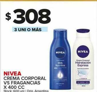 Carrefour Maxi Nivea Crema Corporal Vs Fragancias oferta