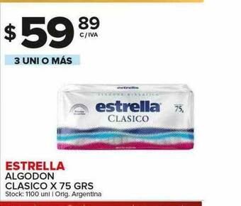 Carrefour Maxi Estrella Algodon Clasico oferta