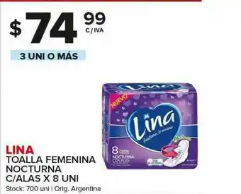 Carrefour Maxi Lina Toalla Femenina Nocturna C Alas oferta