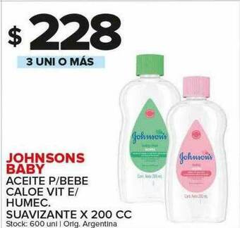Carrefour Maxi Johnsons Baby Aceite P Bebe Caloe Vit E Humec. Suavizante oferta
