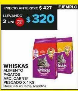 Carrefour Maxi Whiskas Alimento P Gatos Arc. Carne Pescado oferta