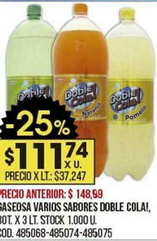 Coto Gaseosa Varios Sabores Doble Cola! oferta