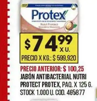 Coto Jabón Antibacterial Nutri Protect Protex oferta