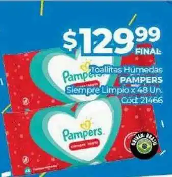Diarco Toallitas Húmedas Pampers Siempre Limpio oferta