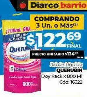 Diarco Jabón Líquido Querubin Doy Pack oferta