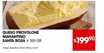 Disco Queso Provolone Manantino Santa Rosa oferta