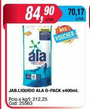 Maxiconsumo Jab. Liquido Ala D-pack oferta