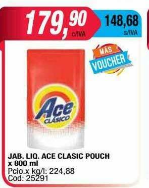 Maxiconsumo Jab. Liq. Ace Clasic Pouch oferta