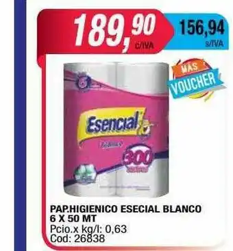 Maxiconsumo Pap. Higienico Esecial Blanco oferta