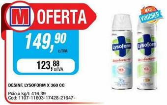 Maxiconsumo Desinf. Lysoform oferta