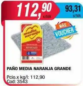 Maxiconsumo Paño Media Naranja Grande oferta