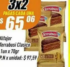 Supermercados Comodin Alfajor Terrabusi Clasico oferta