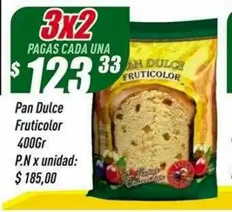 Supermercados Comodin Pan Dulce Fruticolor oferta