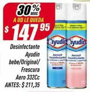 Supermercados Comodin Desinfectante Ayudin Bebe Original Frescura Aero oferta
