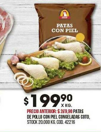 Coto Patas De Pollo Con Piel Congeladas Coto oferta