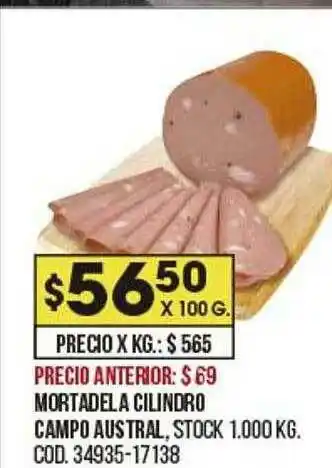 Coto Mortadela Cilindro Campo Austral oferta
