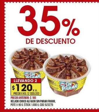Coto Helado Choco Alfajor Sin Parar Frigor oferta