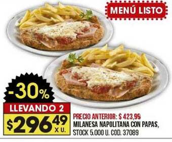 Coto Milanesa Napolitana Con Papas oferta