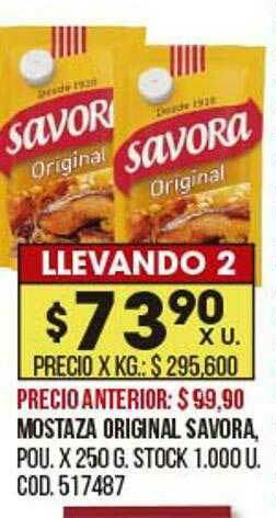 Coto Mostaza Original Savora oferta