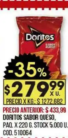 Coto Doritos Sabor Queso oferta
