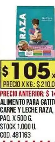 Coto Alimento Para Gatito Carne Y Leche Raza oferta