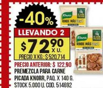 Coto Premezcla Para Carne Picada Knorr oferta
