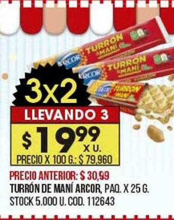 Coto Turrón De Maní Arcor oferta