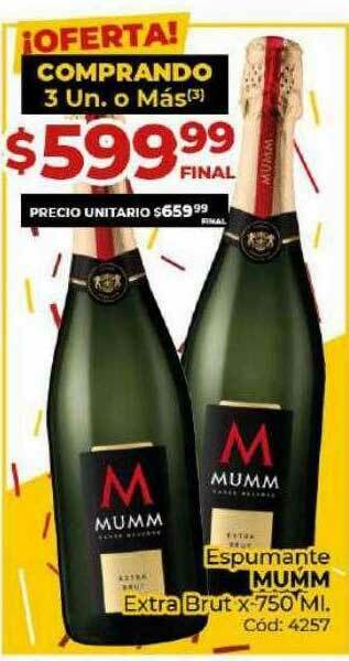 Diarco Espumante Mumm Extra Brut oferta