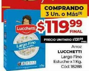 Diarco Arroz Lucchetti Largo Fino oferta