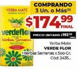 Diarco Yerba Mate Verde Flor oferta