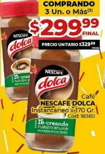 Diarco Nescafe Dolca Instantáneo oferta