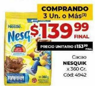 Diarco Cacao Nesquik oferta