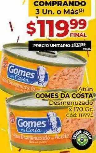 Diarco Atún Gomes Da Costa Desmenuzado oferta