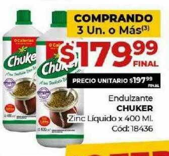 Diarco Endulzante Chuker Zinc Líquido oferta