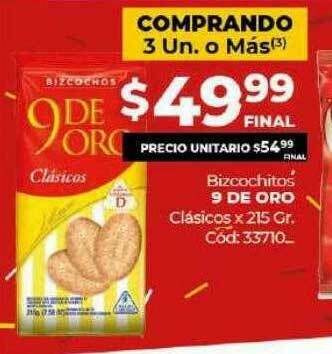 Diarco Bizcochitos 9 De Oro Clásicos oferta