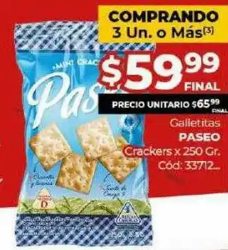Diarco Gallettias Paseo Crackers oferta