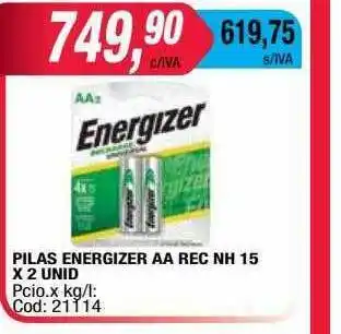 Maxiconsumo Pilas Energizer Aa Rec Nh 15 oferta