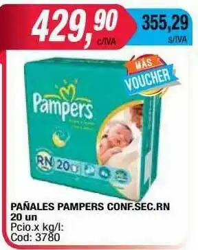 Maxiconsumo Pañales Pampers Conf. Sec. Rn oferta
