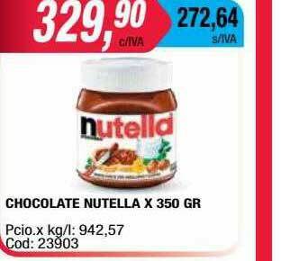 Maxiconsumo Chocolate Nutella oferta