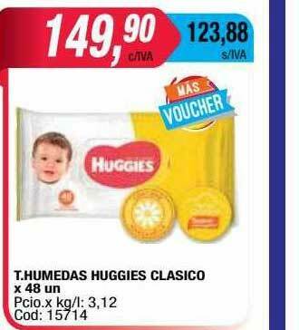 Maxiconsumo T. Humedas Huggies Clasico oferta