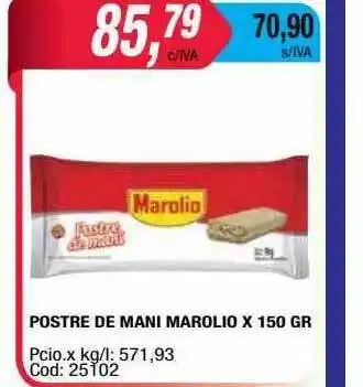 Maxiconsumo Postre De Mani Marolio oferta