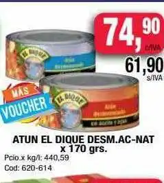Maxiconsumo Atun El Dique Desm. Ac-nat oferta