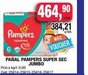 Maxiconsumo Pañal Pampers Super Sec Jumbo oferta