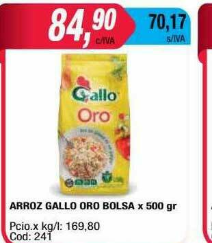 Maxiconsumo Arroz Gallo Oro Bolsa oferta