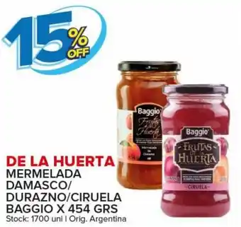Carrefour Maxi 15% Off De La Huerta Mermelada Damasco/Durazno.Ciruela oferta
