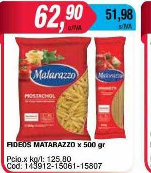 Maxiconsumo Fideos Matarazzo oferta