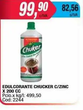 Maxiconsumo Edulcorante Chucker C Zinc oferta