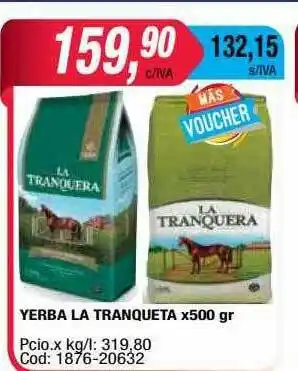 Maxiconsumo Yerba La Tranqueta oferta
